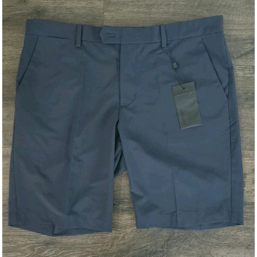 J Lindeberg Mens Size 36 Navy Blue 9.5" Performance Chino Golf Shorts  NWT